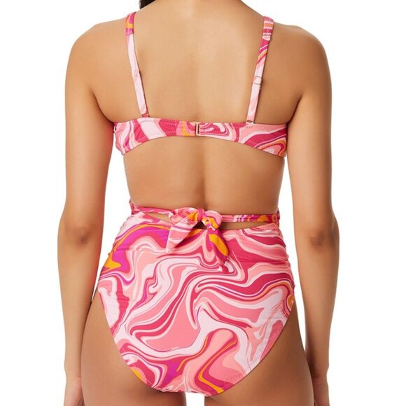 NWT! Jessica Simpson Pink Good Vibrations Cutout One Piece Swimsuit NEW! - Picture 2 of 3